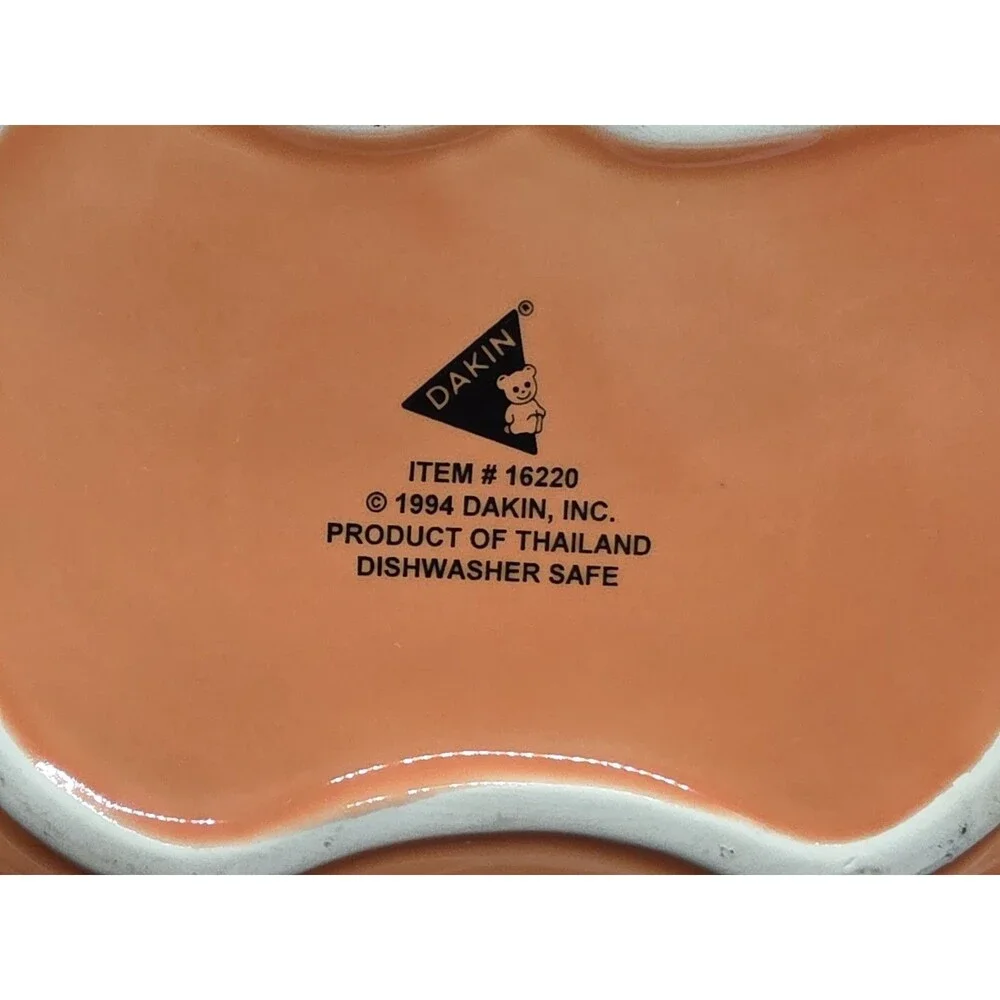 Vtg Dakin Ceramic Halloween Jack O Lantern Pumpkin Trinket Candy Dish  8